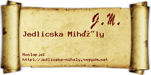 Jedlicska Mihály névjegykártya