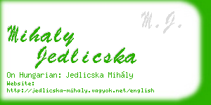 mihaly jedlicska business card